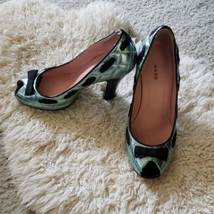 DONATING SOON Marc Jacobs mint green peeptoe pumps